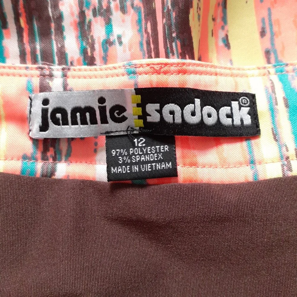 Jamie Sadock Skort Orange Stripe Radiance Size 12